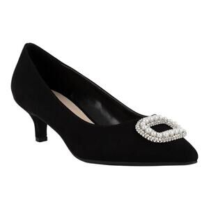 Jones New York Women's Charmer Kitten Heel Dress Pumps Black Size 9 1/2